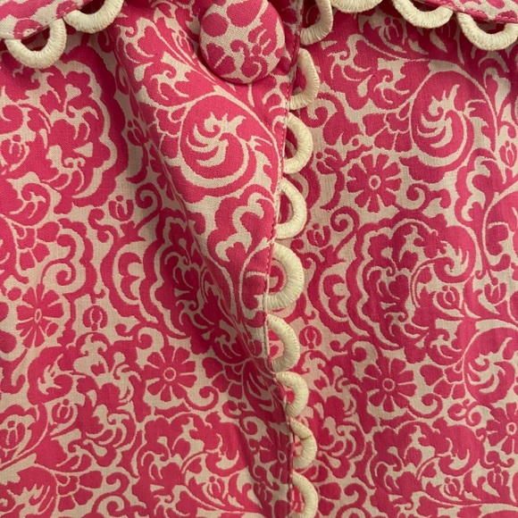 LILLY PULITER pink and white clueless preppy barbie office siren jacket size 4 - Picture 9 of 11